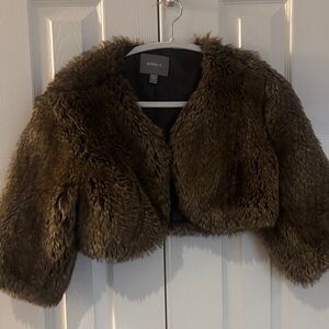 Brown Faux Fur Jacket